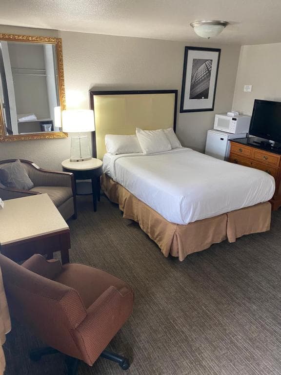 Comfortable Queen bed with plush pillows